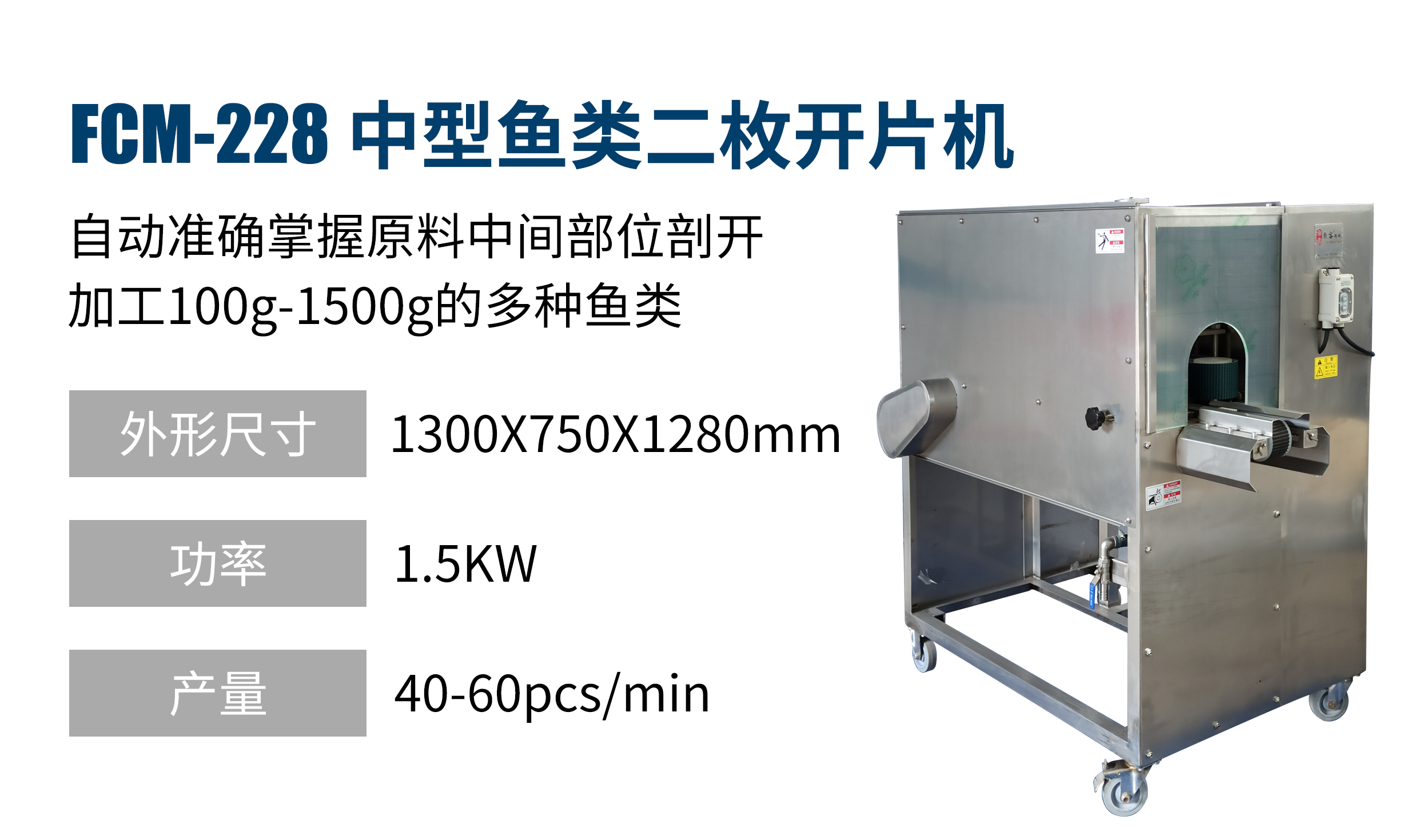 中型魚類二枚開片機(jī)（大型） FCM-228